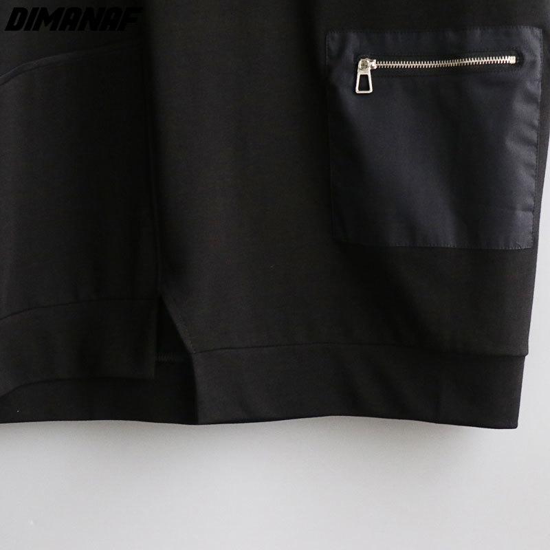 Dimanaf 2025 Women T-Shirt Zipper Female Solid O-Neck Cotton Loose Short Sleeve Tops&Tees