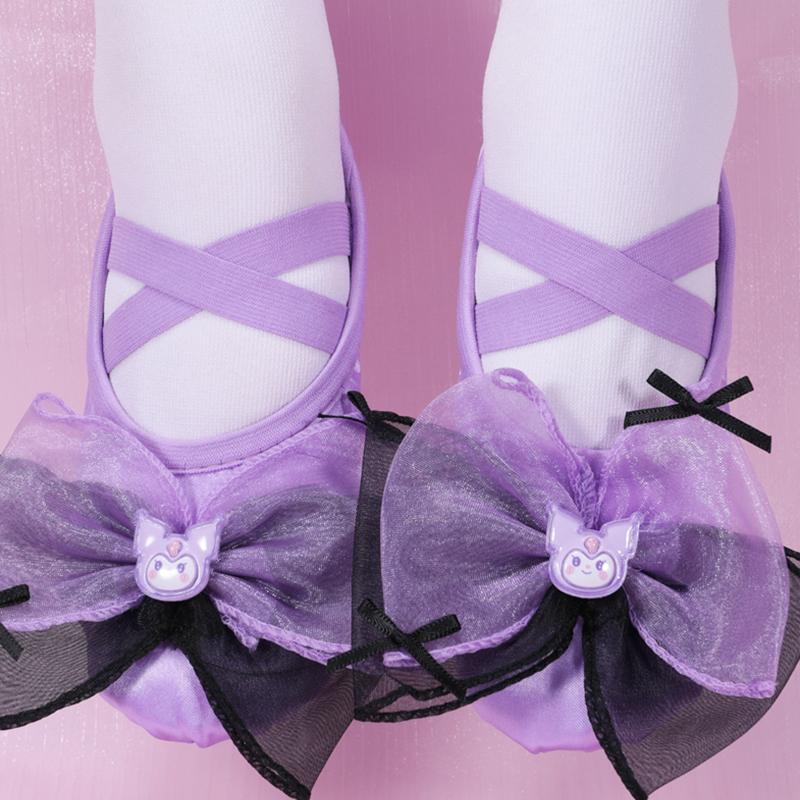Туфли для танцев для девочек Мягкая подошва Детские балетные туфли Танцевальная обувь Милые Туфли с кошачьими когтями для сценических выступлений Украшение бантом