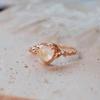 Copper Rinestone Rings Exquisite Vintage Rings Temperament Shining Open Ring  Gifts