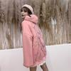 Уличная толстовка Kawaii для женщин, зимняя винтажная толстовка большого размера с принтом, розовая женская бархатная толстовка в стиле аниме, женские теплые топы