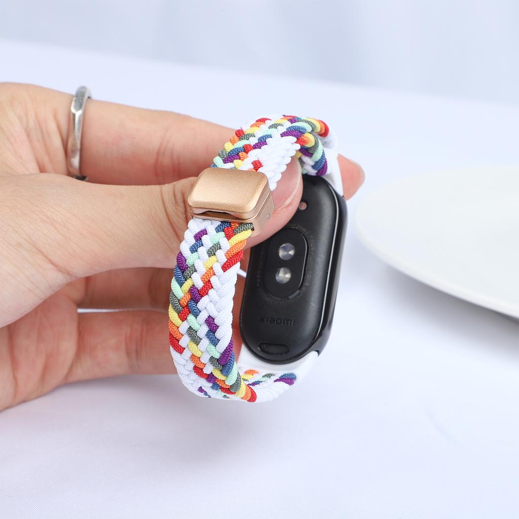 Магнитный плетеный ремешок для Xiaomi Mi Band 10 Аксессуары дышащий нейлоновый браслет ремешок pulseira correas для Xiaomi Mi band 9 8