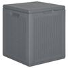 VidaXL Garden Storage Box Grey PP Rattan 90 L 364059