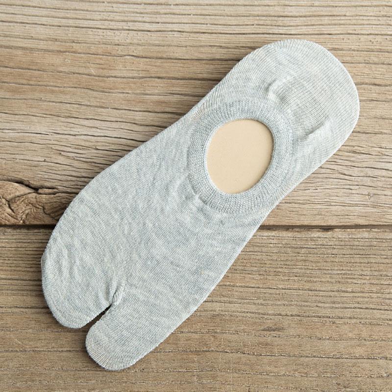 1 пара нескользящих однотонных носков-таби, вьетнамки, кимоно, с раздельным носком, с двумя пальцами, низкие сандалии, носки