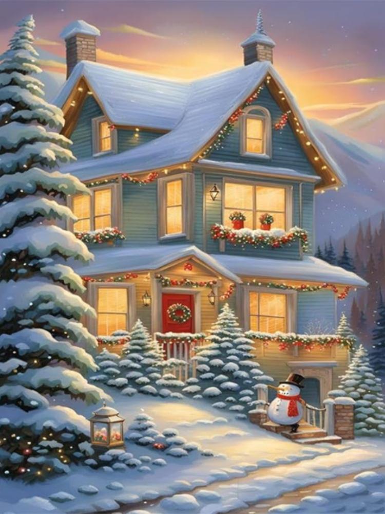 Рождественская алмазная картина Снежный олень Рождественская елка Снеговик Алмазная вышивка Картина Творческие поделки Домашний декор Подарок 5D DIY