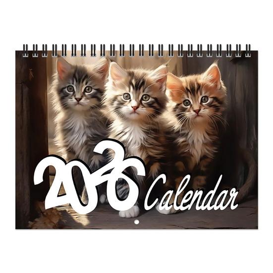 Kitten Cat Calendar Jan.2026 - Dec.2026 12 Month Wall Calendar