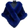 Thickened Warm Mink Fox Fluffy Cape Coat Solid Color Women Winter Faux Fur Shawl