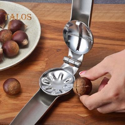 Нож для каштанов из нержавеющей стали Безопасная конструкция Открывалка для каштанов Практичные инструменты для очистки Зажим для каштанов