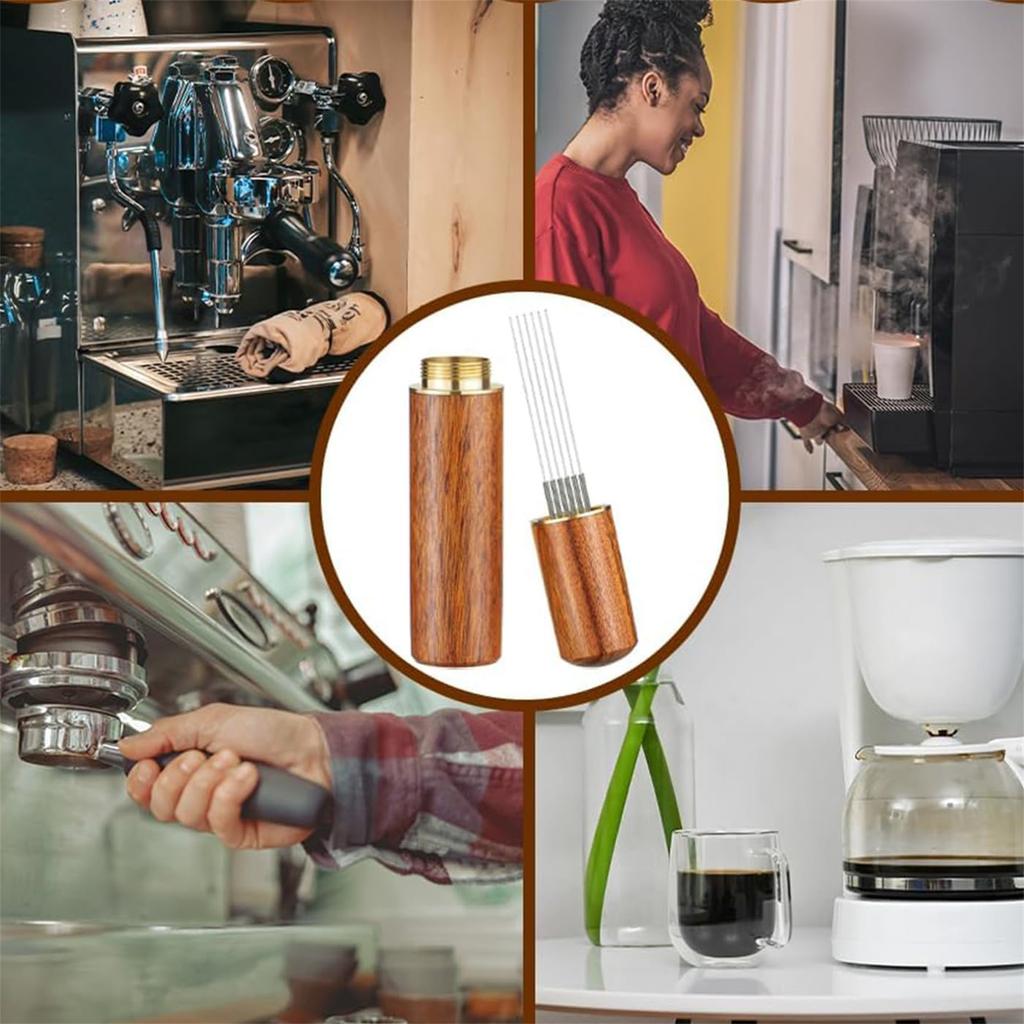 Versatile Coffee Press Coffee Tamper Coffee Needle Stirrer Coffee Dosing Rings Coffee Tool Perfect Gift for Coffee Lover