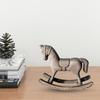 Деревянная фигурка лошадки-качалки, ретро миниатюрная лошадка, деревенское настольное украшение, статуэтка лошадки-качалки для дома, центральный элемент для стола, полка, шкаф