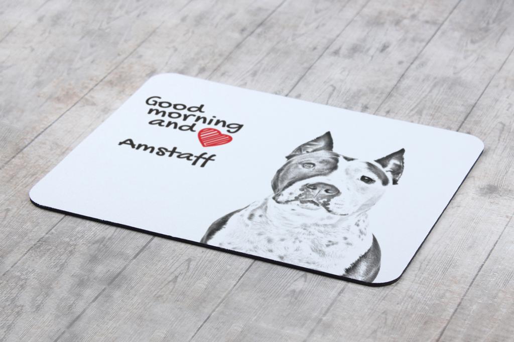 American Staffordshire Terrier, Amstaff – Mouse pad with print, personalized dog-themed mouse pad | Art-Dog