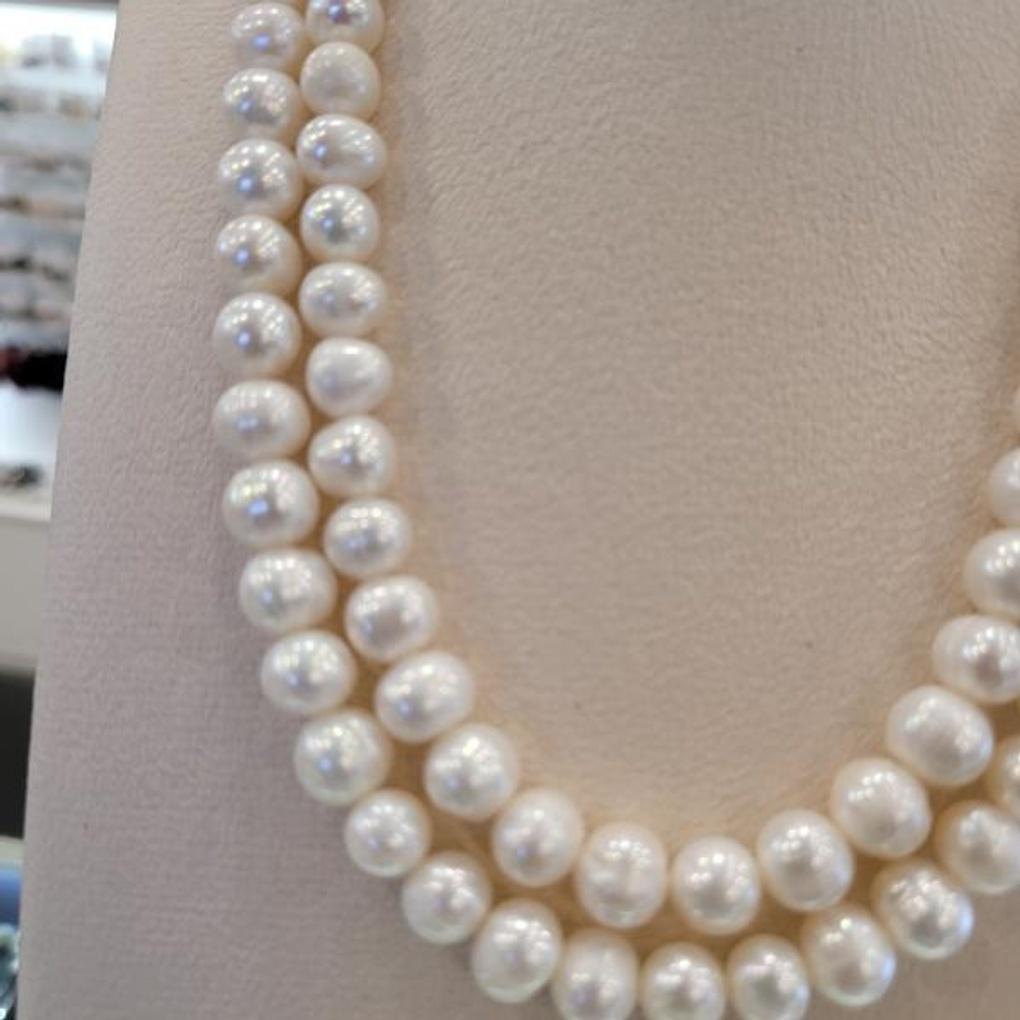 Atria Freshwater Pearl Double Row N 10mm Necklace JQNNEJJ0005WHF