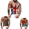 Мужской летний жилет без рукавов, приталенный крой в стиле хип-хоп, красочный тай-дай с леопардовым принтом, мягкий эластичный жилет с круглым вырезом, повседневный топ для фитнеса, тренажерного зала, мужская майка