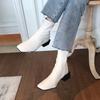 Thick Heel with Short Boots Single Boot Short Tube Tide 2024 Autumn New Soft Low Heel Square Head  Yui890