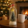 Snowflake Holly Ornaments Recordable Christmas Tree Message in A Bottle, Voice Recording Holiday Keepsake Decorative Ornament for Entryway with