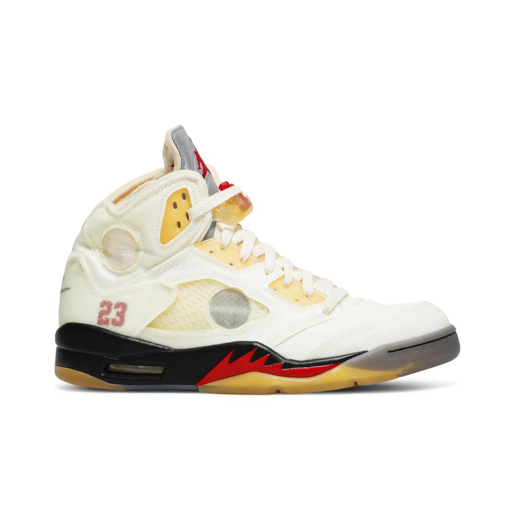 Air Jordan 5 SP 'Sail' (Unisex) Sail / Fire Red / Muslin / Black Vintage Basketball Shoes DH8565 100