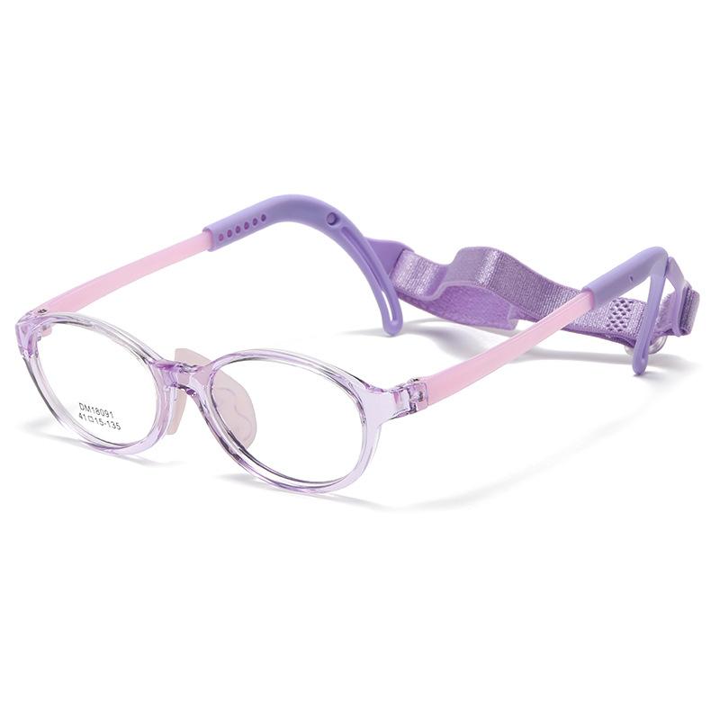 Новые детские очки в оправе для мальчиков и девочек, модная оправа Tr90, мягкая силиконовая овальная оправа, очки