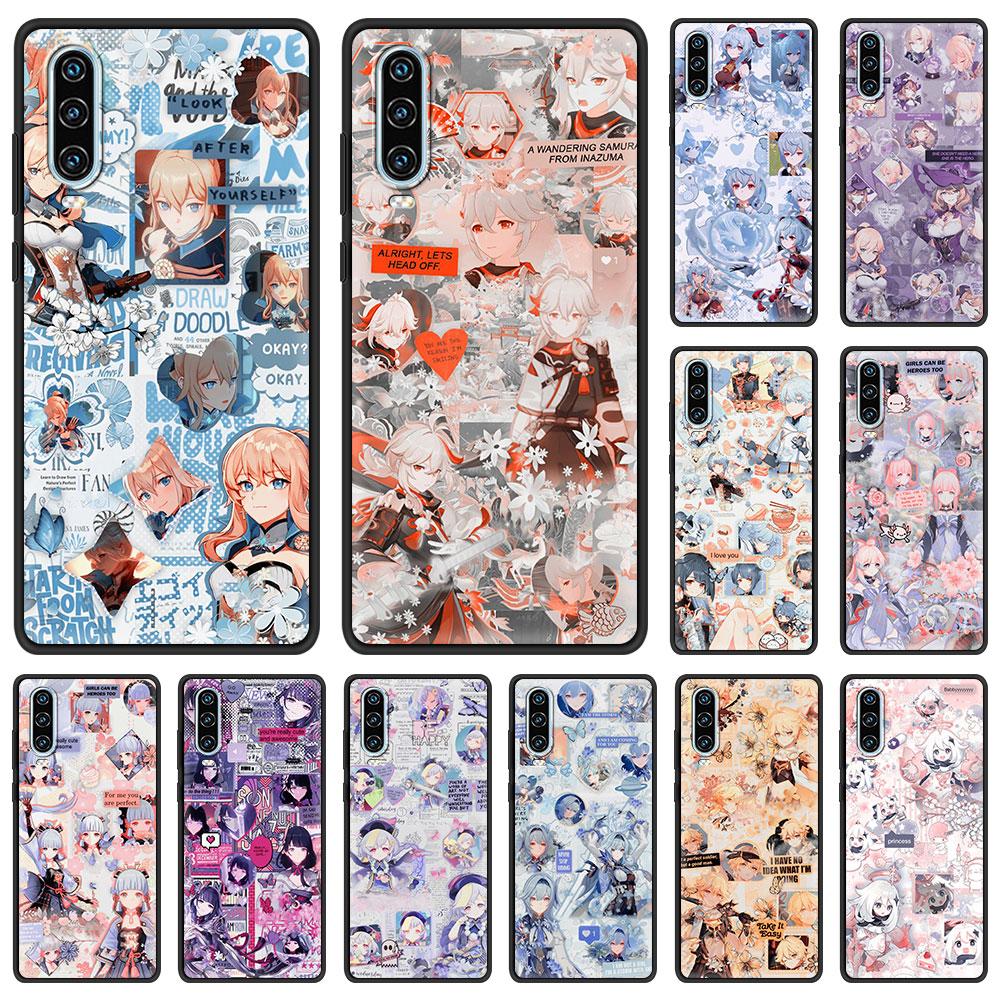 Чехол для телефона Genshin Impact для Huawei P30 Lite P50 Pro P20 P40 Lite E P Smart Z 2021 Y6 Y7 Y9 2019 Y6p Y9s Y7a Силиконовый чехол