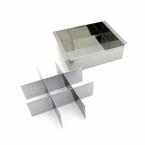 Endo Shoji TKG Egg Tofu Agar Jelly Mold, 9-Cavity Egg Tofu Maker (with Dividers), Rust-Resistant Stainless Steel for Hygiene, W X D X H (mm) 148 X 135