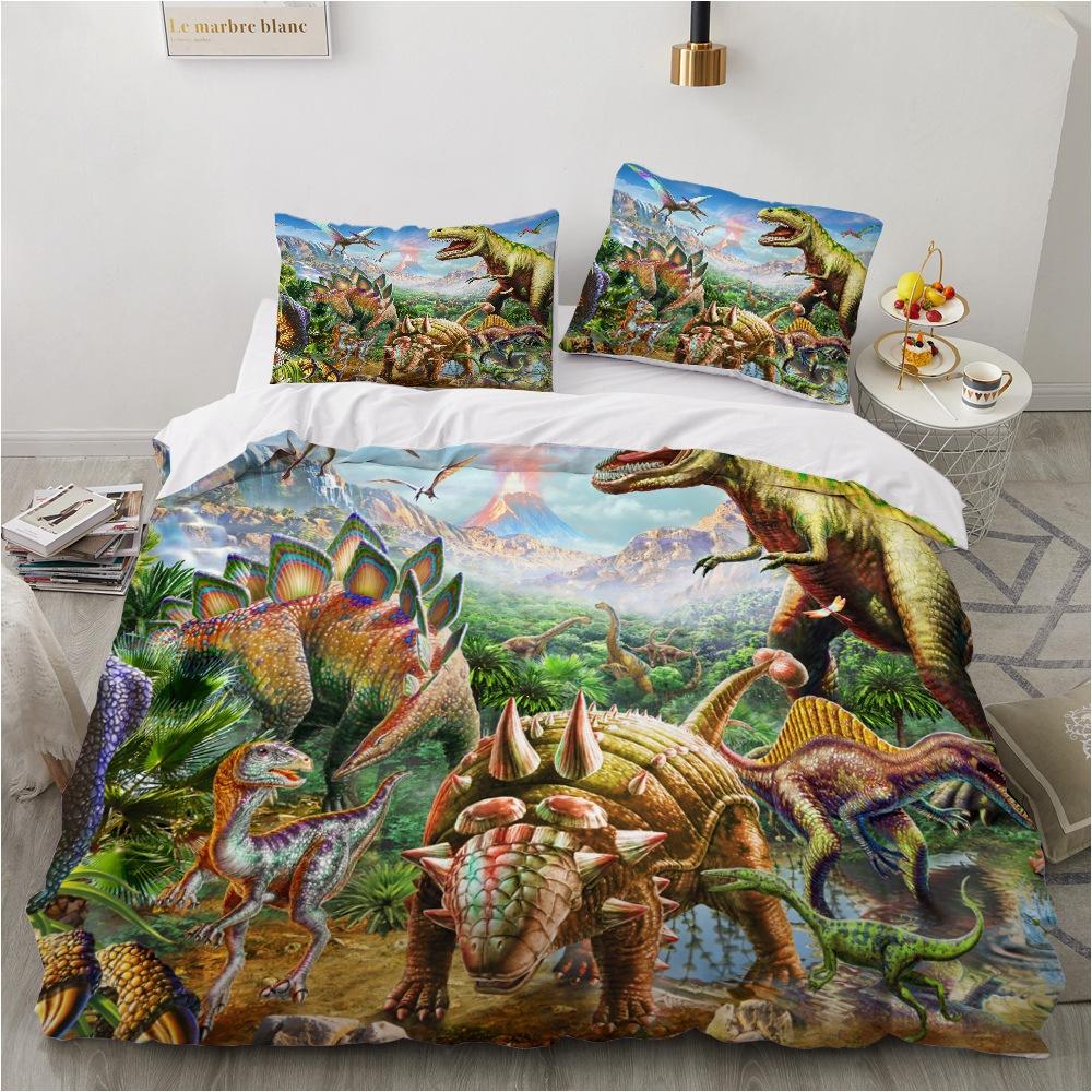 3D Animal Bedding Set Boys' Teenagers Down Duvet Cover Pillowcase Single Double Full Size Cover Kid Gift Luxury Home Textile