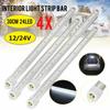 1/2/4pcs 12V LED Car Interior Light Bar Bright White Light Tube with Switch for RV Camper Boat Van Lorry Truck Caravan
