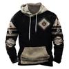 Fashion Print Loose Men's And Women's Long Sleeve Hooded Sweater
