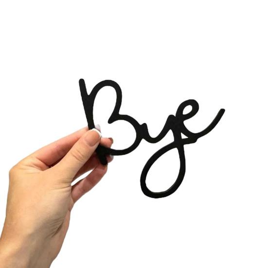 Love You Bye Sign Wooden Wall Art Sign Love Themed Entryway Wall