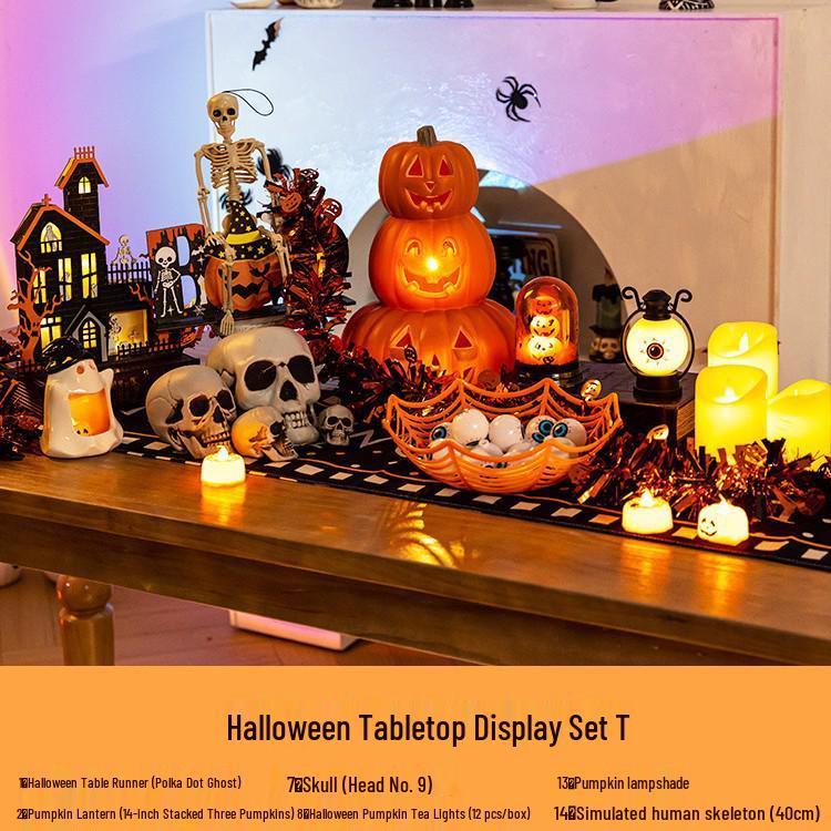 Светящийся тыквенный фонарь на Хэллоуин Набор для украшения вечеринки