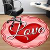 1pc Love Heart Chair Carpet for Office, Non slip, Soft and Durable Office Rug for Interior Decoration