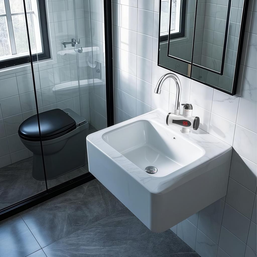 Безрезервуарный водонагреватель, смеситель для душа, мгновенный водонагреватель, электрический кран, мгновенный нагрев горячей воды для кухни и ванной комнаты