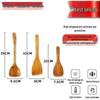 Heat-Resistant Solid Wood Cooking Spatula with Long Handle - Non-stick
