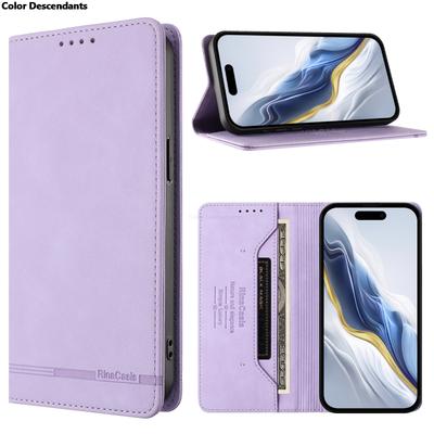 Магнитный чехол-книжка для Moto G04 G04S G23 G24 G34 G35 G05 G06 G13 G14 G15 G45 G54 Power Кожаный чехол с защитой от кражи по RFID, держатель для карт