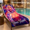 Lady Gaga Custom Name Beach Towel Large Soft Towel for Indoor Bathroom Outdoor Beach