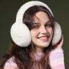 Soft Plush Earmuffs Foldable Autumn And Winter Warm Ear Warmer Solid Color Simple Cold Protection Earflap Outdoor Thick Earmuffs