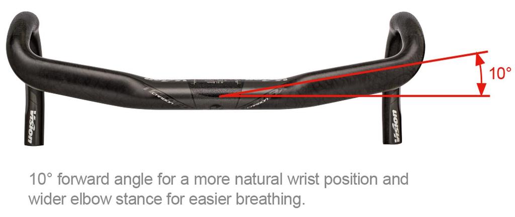 VISION Bicycle Road Bike Triathlon TT Parts HB TriMax Carbon 4D Gray 44cm V15 Handlebar 44cm 670-0007014031