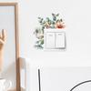 Green Plants, Flowers and Leaves Switch Affixed To The Living Room Porch Home Beautification Wall Sticker