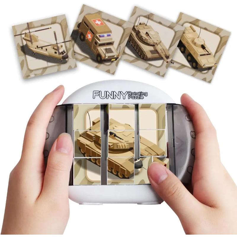 4IN1 Rotating Puzzle for Kids Fidget Toys 3 4 5 6 7 8 Year Old 4 Puzzles In 1 Fine Motor Skills, Gift for Boys & Girls Ages 3+