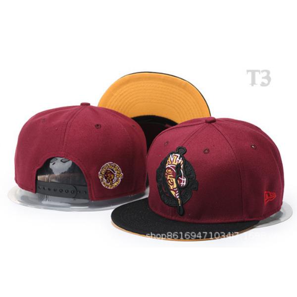 Nba Cavaliers James The Same Flat Edge Baseball Cap Flat Cornice Hat Hip Hop Burgundy Men'S And Women'S Hipster Hat