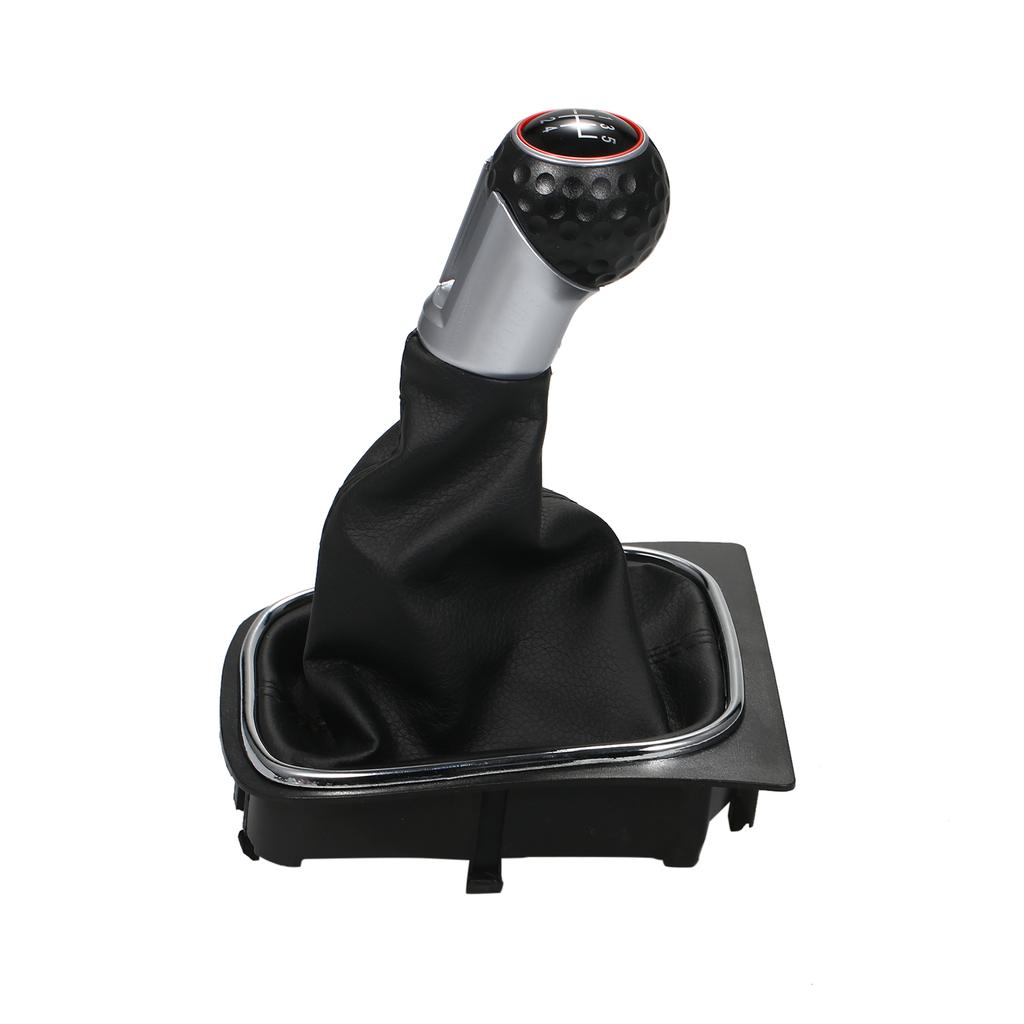 5 Speed Car Gear Shift Knob Gaitor Boot with PU Leather Dustproof Cover Replacement for Volkswagen