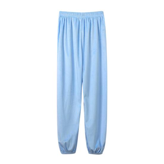 Пижамные штаны с рисунком мультяшного слона, широкие штаны для женщин и мужчин, пижамные штаны со средней посадкой и эластичным поясом