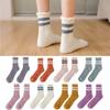 Ladies Women Soft Fluffy Bed Socks Winter Warm Stripe Sox Slipper Fleece Sock