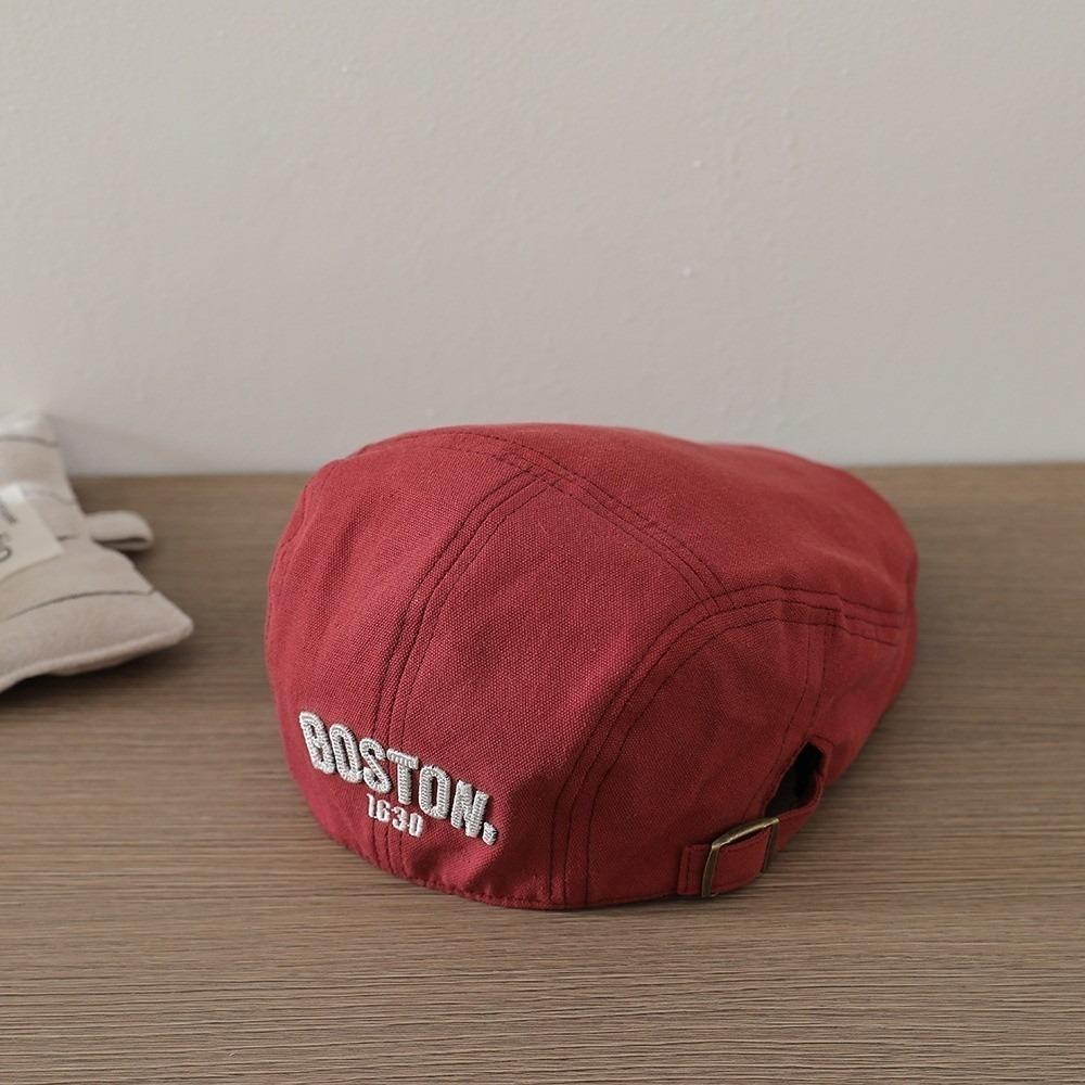 Letter Embroidered Embroidered Beret Hat Cotton Material Kids Newsboy Cap Hip Hop Hat Painter Cap