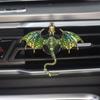 2 Pcs Bling Dragon Car Air Freshener Vent Clips, Crystal Rhinestone and Enamel Dragon Air Vent Clips Car Diffuser Cute Car Interior Decoration