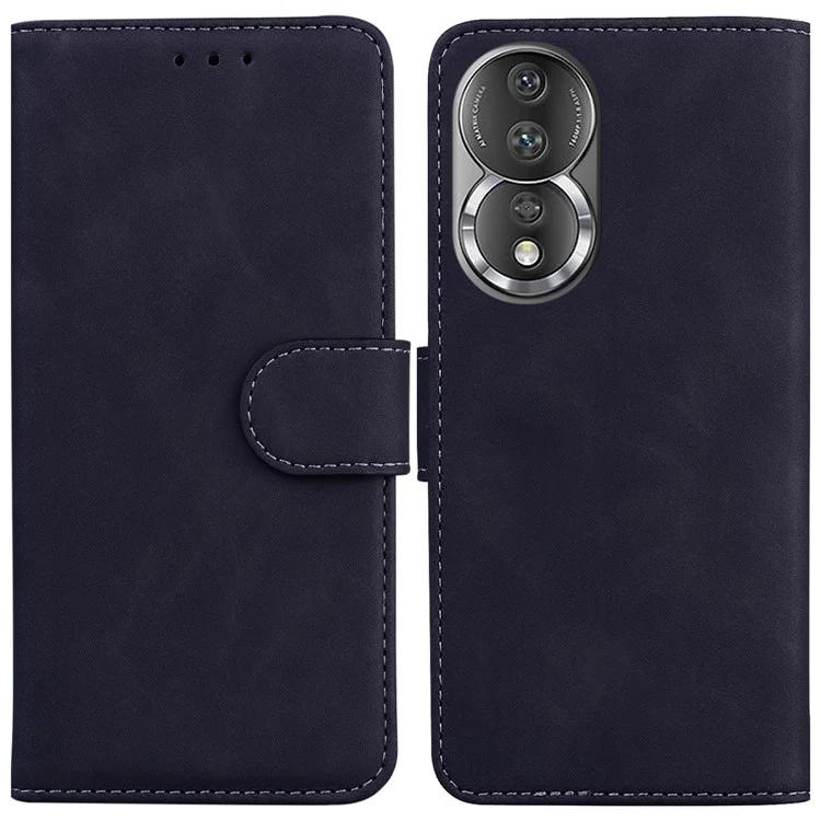 Для Honor 80 5G PU кожаный чехол-кошелек для телефона однотонный подставка магнитный флип-чехол