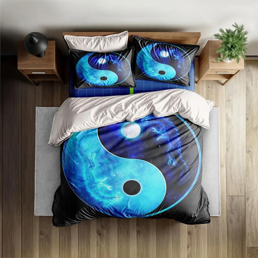 Yin And Yang Lizzard Duvet Cover Set King Queen Double Full Twin Single Size Bed Linen Set