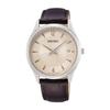 Men's Analog Quartz Watch with Leather Strap SUR421P1, Silver, Strap.
