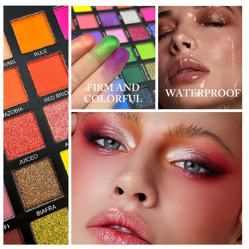 50 Colors Eyeshadow Palette Matte Shimmer Bright EGlitter Metallic Rainbow ye Shadow Makeup Pallet High Pigment Waterproof Stage Cosplay Makeup