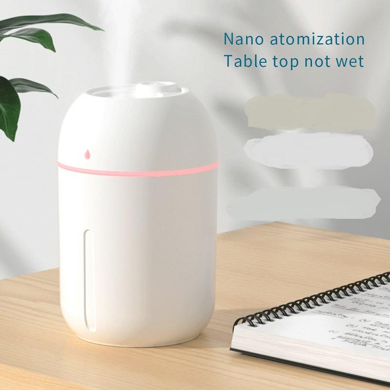 330 мл Usb бесшумный увлажнитель воздуха, нежный ночник, ароматический диффузор, непрерывный/прерывистый спрей, может работать в течение 8-12 часов