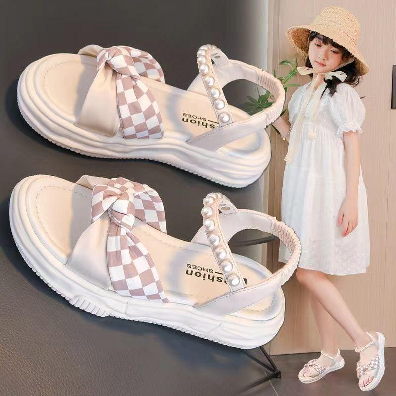 2023 Summer New Girls' Sandals Children's Soft Bottom Princess Sandals Children's Casual Beach Shoes