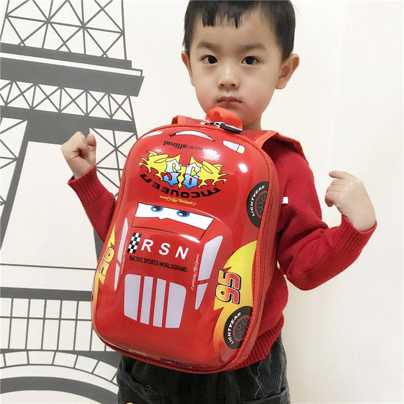 Kids Car Themed School Backpack Eva Material With Breathable Straps For Preschool And Elementary Education