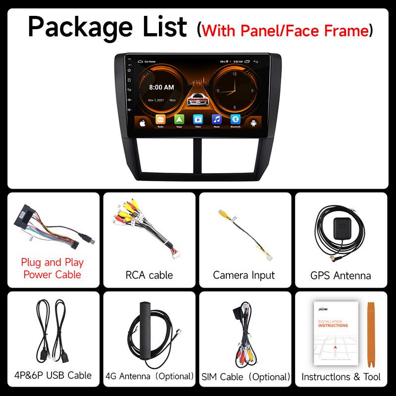 JIUYIN Android 12 Carplay Автомагнитола для Subaru Forester 3 SH 2007-2013 для Impreza GH GE 2 Din Мультимедийный плеер 2 din Головное устройство